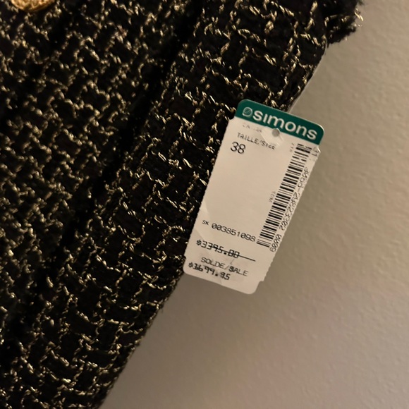 NWT Balmain A-line Round-Neck Woven Mini Dress - Picture 13 of 16